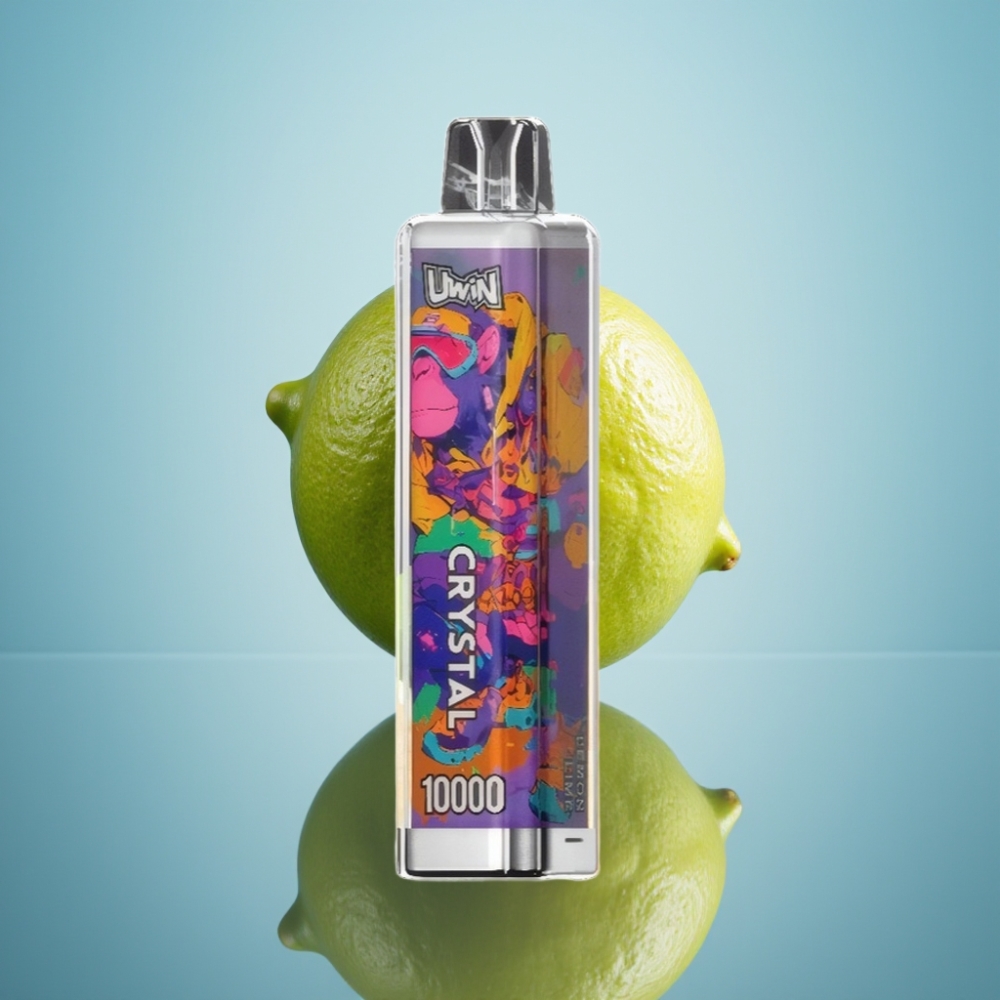 Uwin Crystal 10000 Puffs 디스포저블 베이프 레몬라임 (0%/2%/3%/5% 니코틴, 18ml, RGB 라이트)