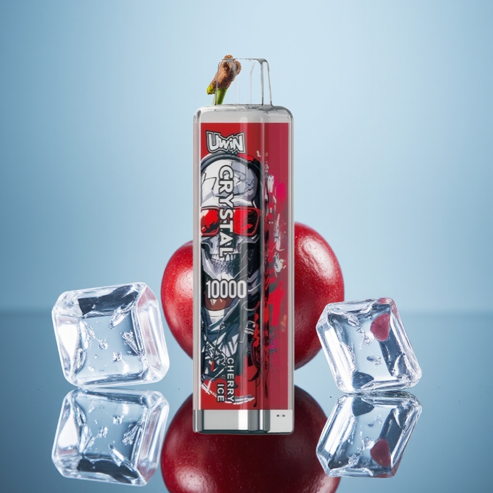 Uwin Crystal 10000 Puffs 디스포저블 베이프 체리 아이스 (18ml, 650mAh, Type-C)