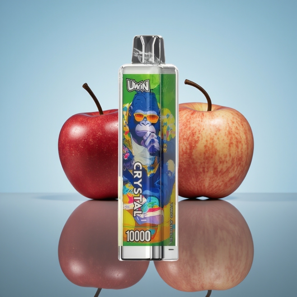 Uwin Crystal 10000 Puffs 디스포저블 베이프 투 애플 (18ml, 650mAh, Type-C)