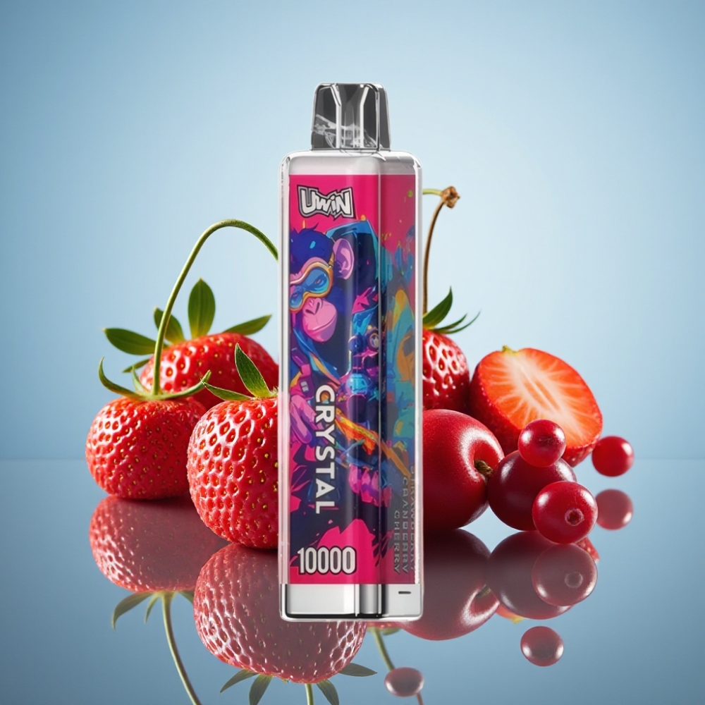 Uwin Crystal 10000 퍼프 스트로베리 크랜베리 체리 디스포저블 베이프