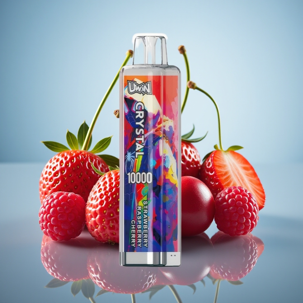 Uwin Crystal 10000 퍼프 스트로베리 라즈베리 체리 디스포저블 베이프