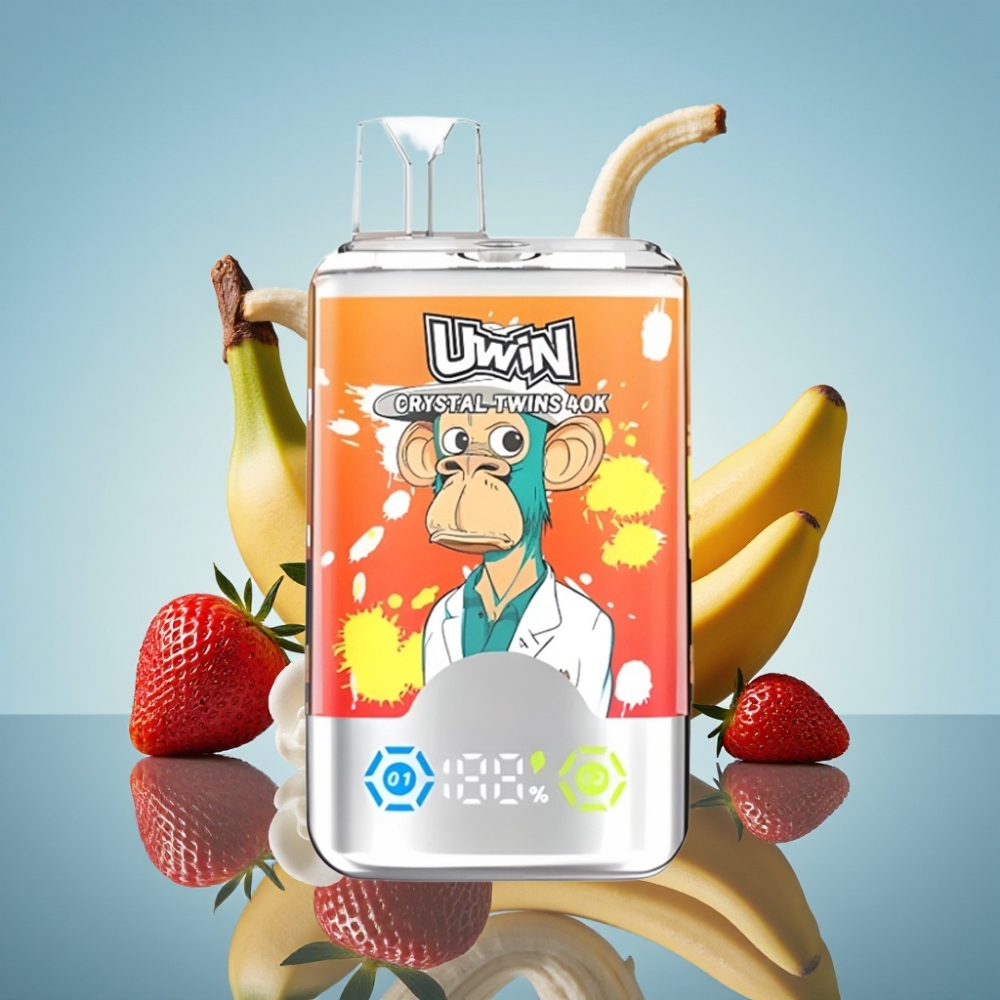 Uwin Crystal Twins 40000 퍼프 스트로베리 바나나 러브 66