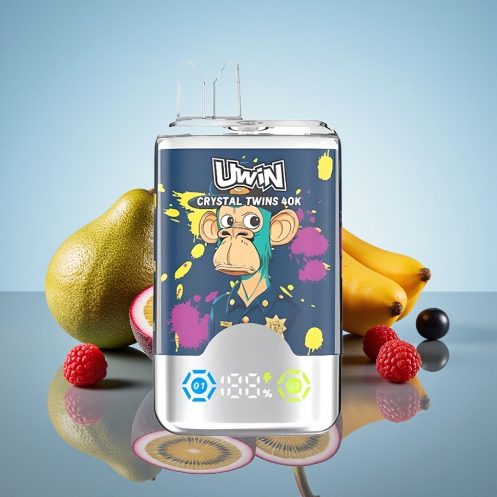 Uwin Crystal Twins 40000 퍼프 키위 패션후르츠 구아바 블루베리 라즈베리
