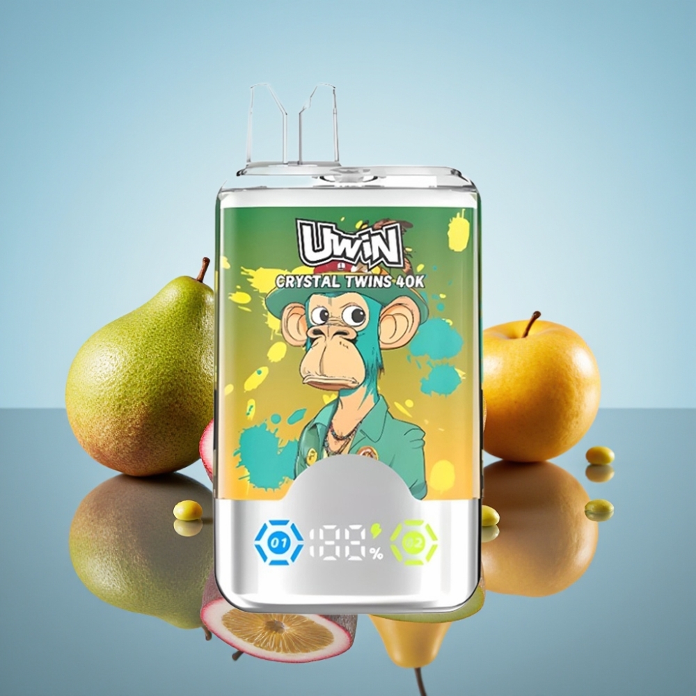 Uwin Crystal Twins 40000 퍼프 키위 패션후르츠 구아바 투애플 전자담배