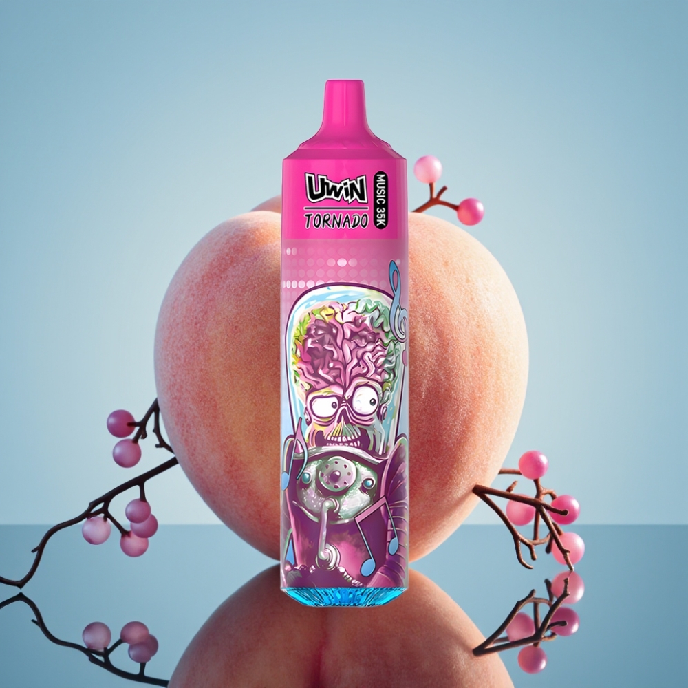 Uwin Tornado 35000 Music 뮤직 디스포저블 베이프 피치 베리 (Peach Berry)