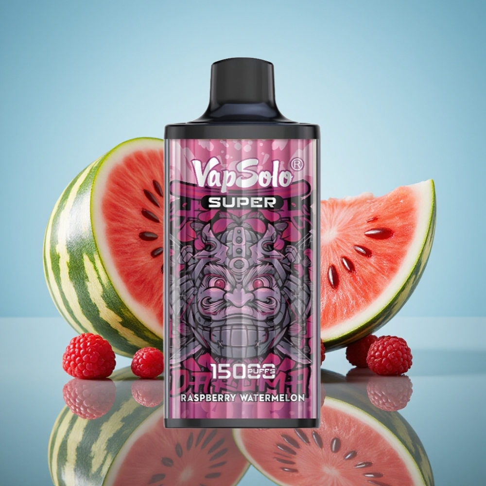 Vapsolo Super 15000 퍼프 라즈베리 워터멜론 디스포저블 베이프 40ml 850mAh