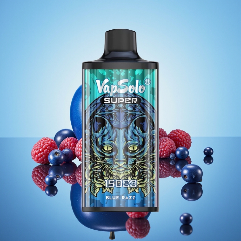 Vapsolo Super 15000 Puffs 디스포저블 베이프 블루 라즈