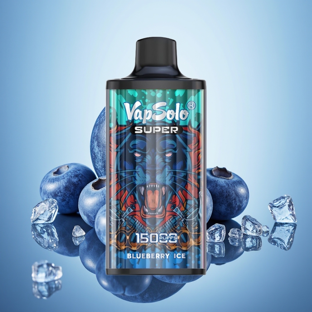 Vapsolo Super 15000 퍼프 블루베리 아이스 디스포저블 베이프