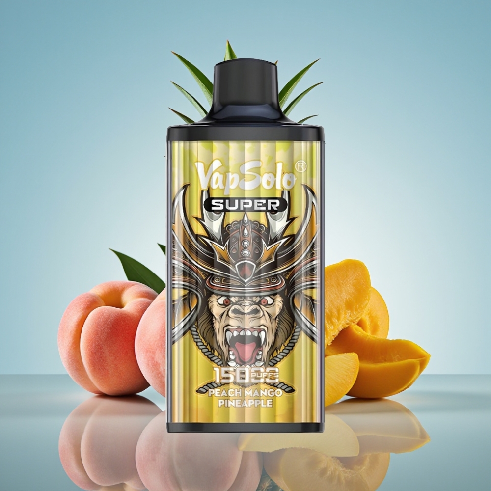 Vapsolo Super 15000 퍼프 디스포저블 베이프 복숭아 망고 파인애플