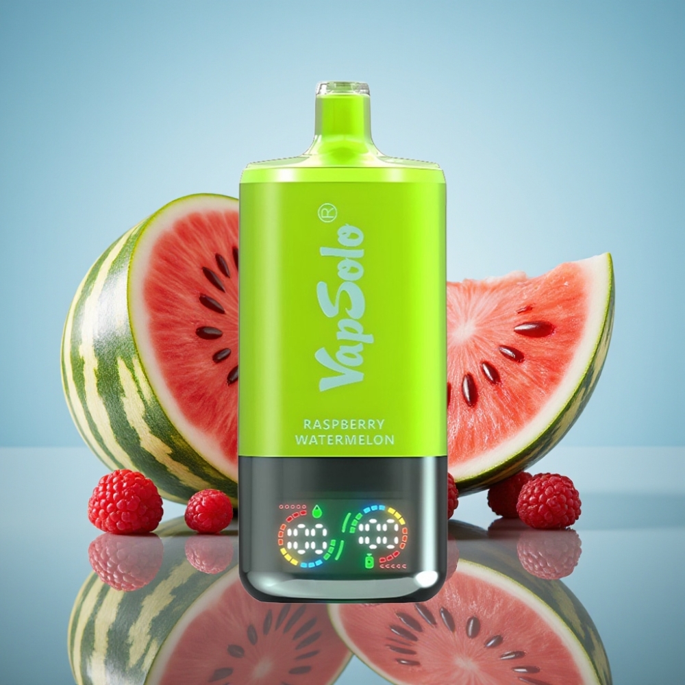 Vapsolo Triple 30000 퍼프 라즈베리 워터멜론 디스포저블 베이프 40ml Type-C