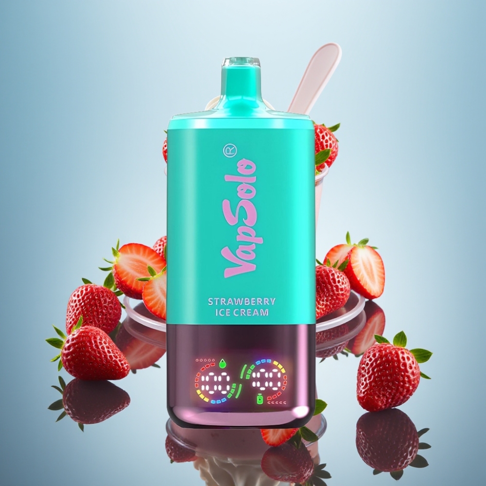 Vapsolo Triple 30000 Puffs 스트로베리 아이스크림 디스포저블 베이프 40ml 50mg
