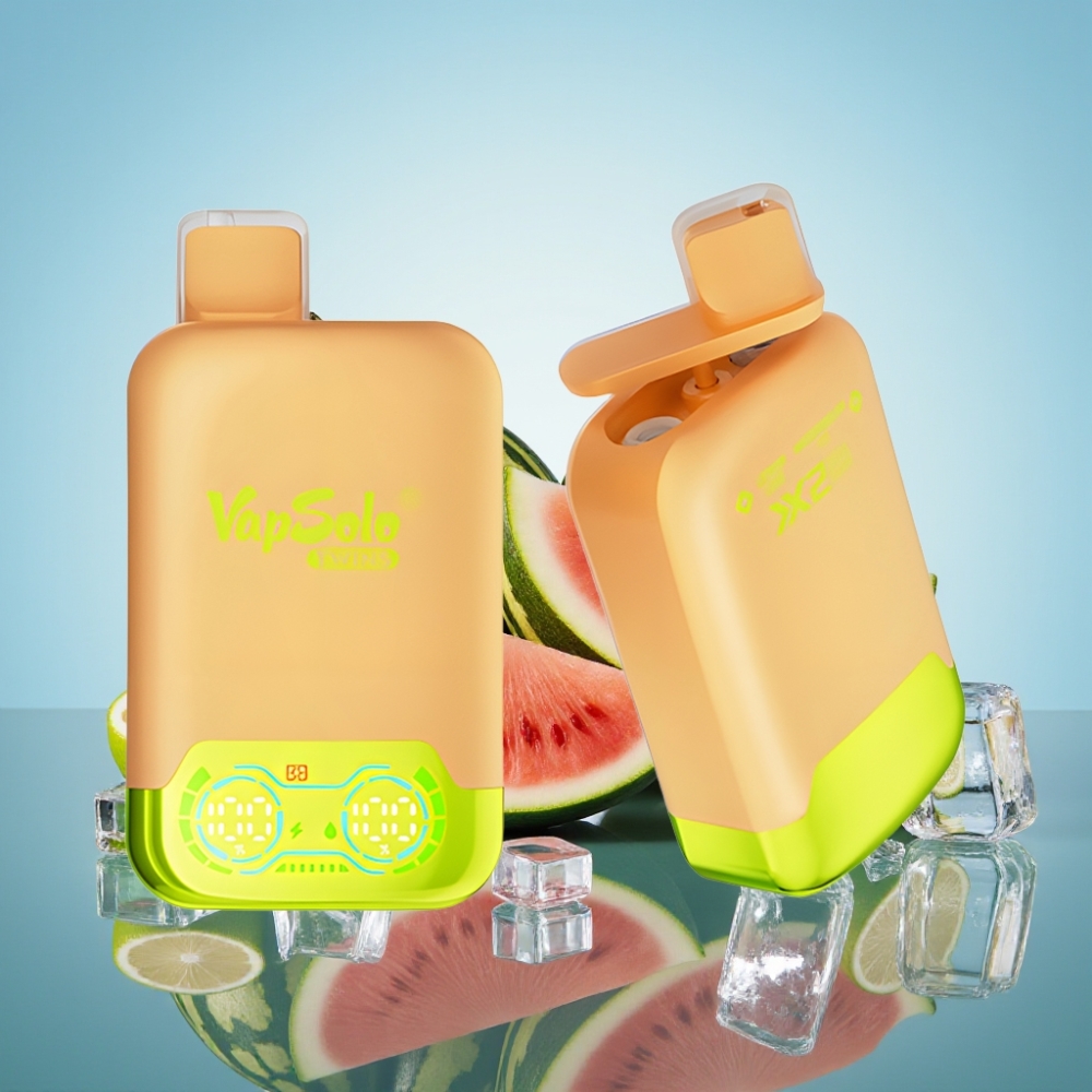 Vapsolo Twins 20000 퍼프 디스포저블 베이프 레몬 라임 & 워터멜론 아이스 (40ml, 20mg/50mg, Type-C)