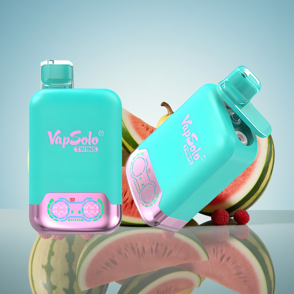 Vapsolo Twins 20000 Puffs 디스포저블 베이프 트리플 멜론 & 라즈베리 워터멜론