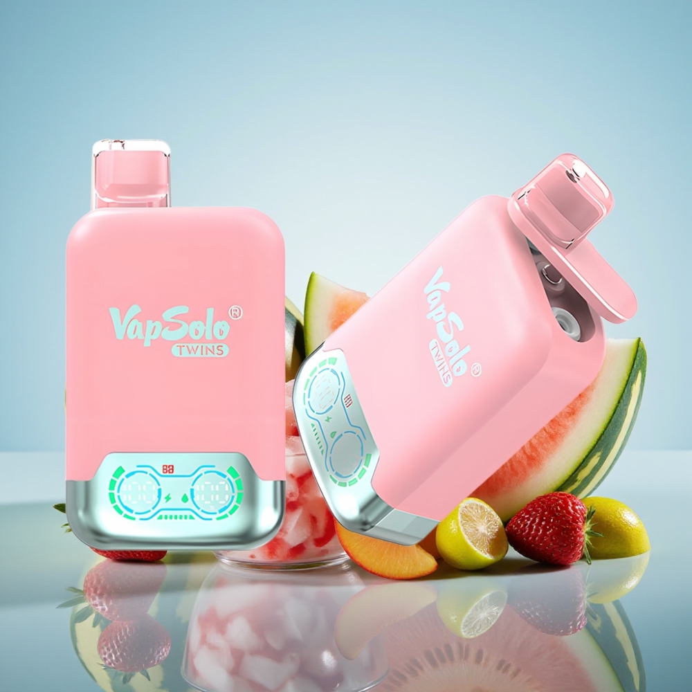 Vapsolo Twins 20000 Puffs 스트로베리 아이스 & 망고 피치 워터멜론 디스포저블 베이프