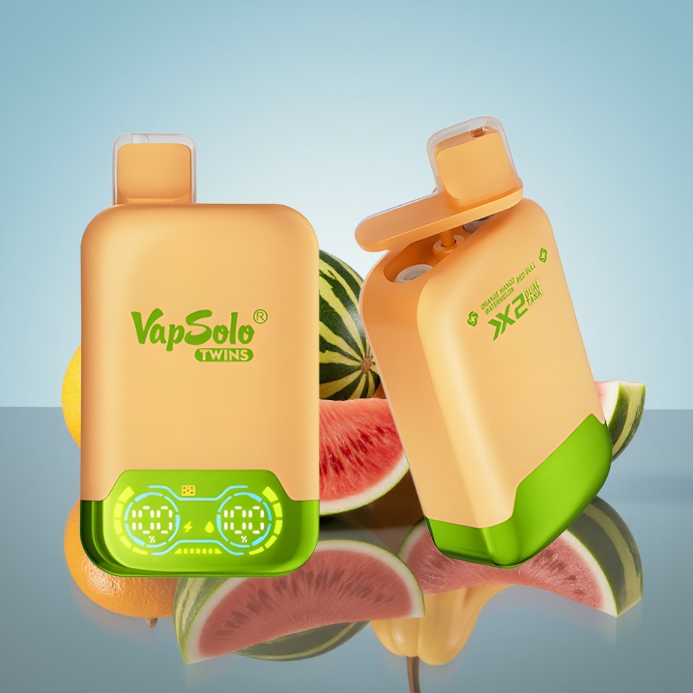 Vapsolo Twins 20000 퍼프 오렌지 망고 워터멜론 & 레드불 디스포저블 베이프