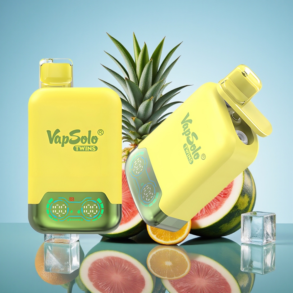 Vapsolo Twins 20000 퍼프 디스포저블 베이프 파인애플 코코넛 & 워터멜론 아이스