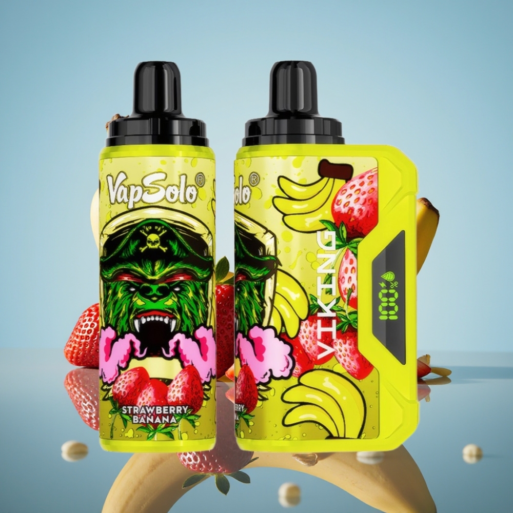 VapSolo VIKING 12000 퍼프 스트로베리 바나나 디스포저블 베이프