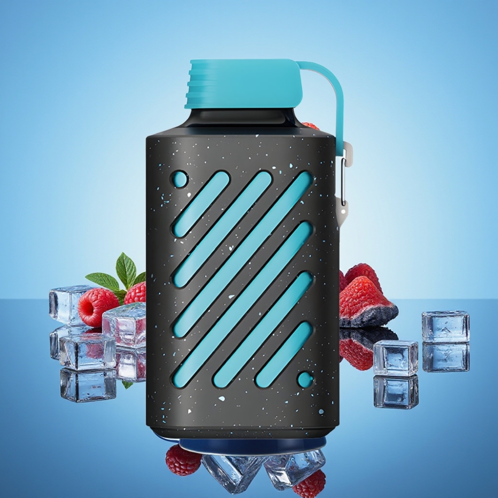 VOZOL GEAR 10000 디스포저블 베이프 블루 라즈 아이스, 10000 퍼프, 20ml, VAMT 메시 코일