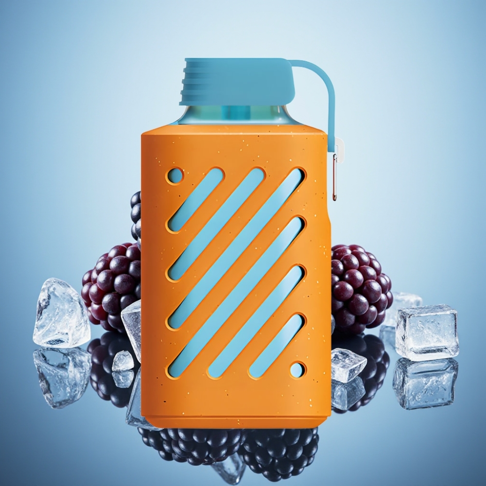 VOZOL GEAR 10000 디스포저블 베이프 블랙베리 아이스, 10000 퍼프, VAMT 메시 코일, 20ml