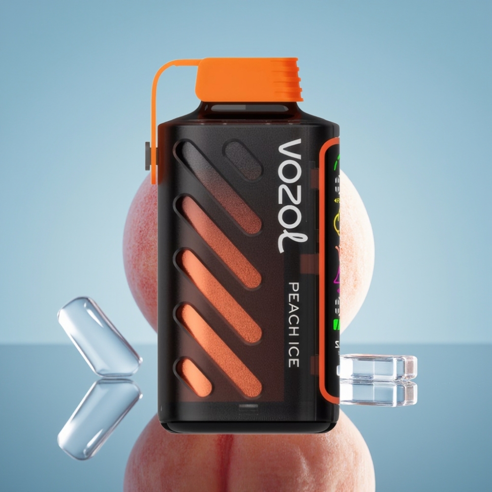 VOZOL Gear Power 20000 Puffs 복숭아 아이스 S.i.L.C. Tech 듀얼 메시 코일