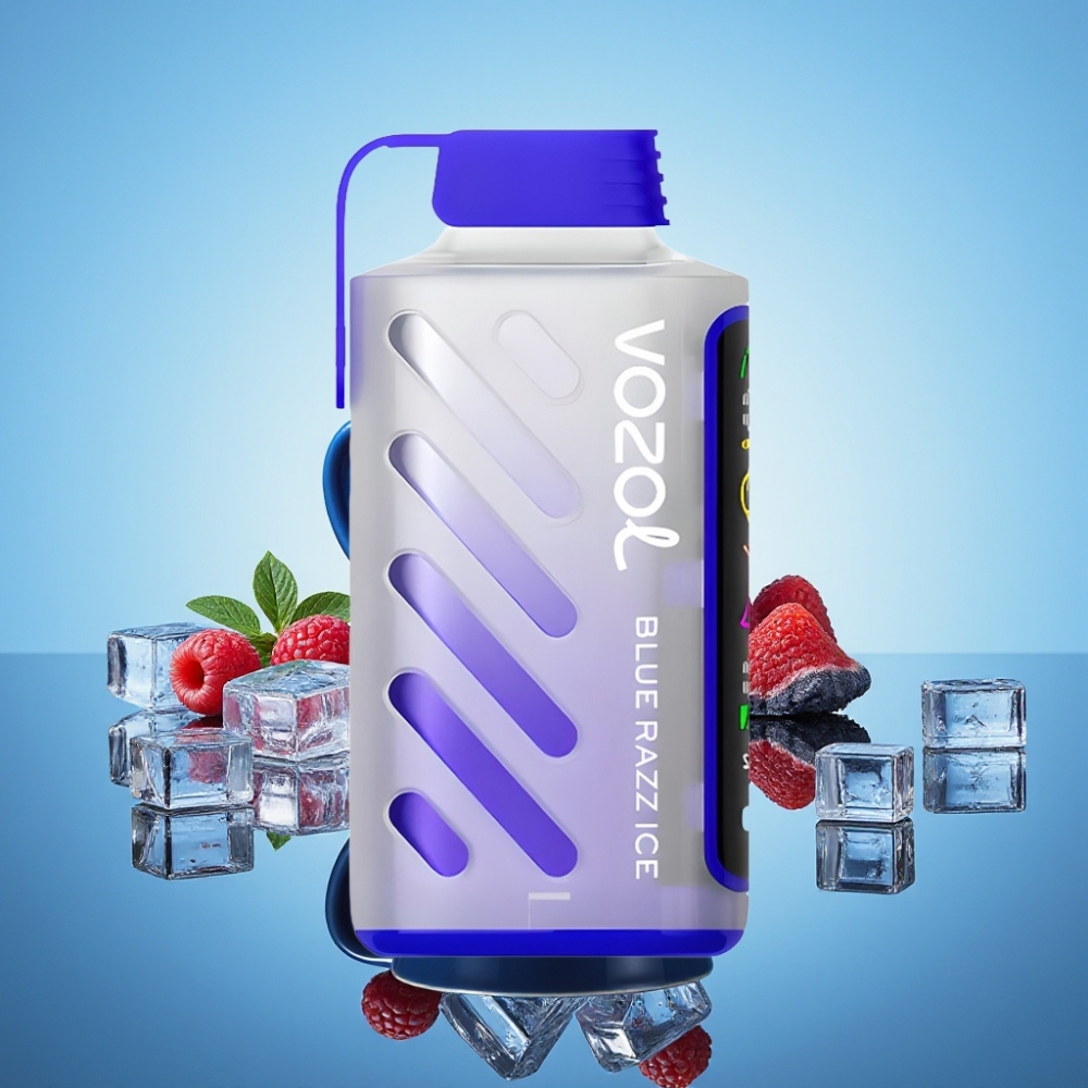 VOZOL Gear Power 20000 Puffs 블루 라즈 아이스 S.i.L.C. Tech 듀얼 메쉬 코일