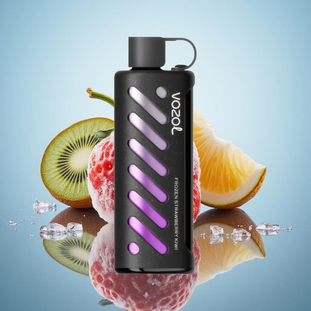 VOZOL Gear Shisha 25000 퍼프 디스포즈블 베이프 프로즌 스트로베리 키위 (듀얼 메시, 1000mAh)