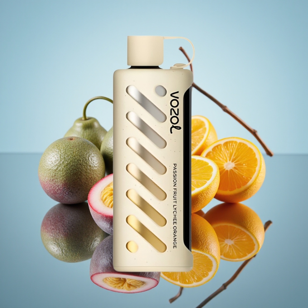 VOZOL Gear Shisha 25000 퍼프 디스포저블 베이프 패션프룻 라이치 오렌지 (5mg/ml, S.i.L.C Tech)