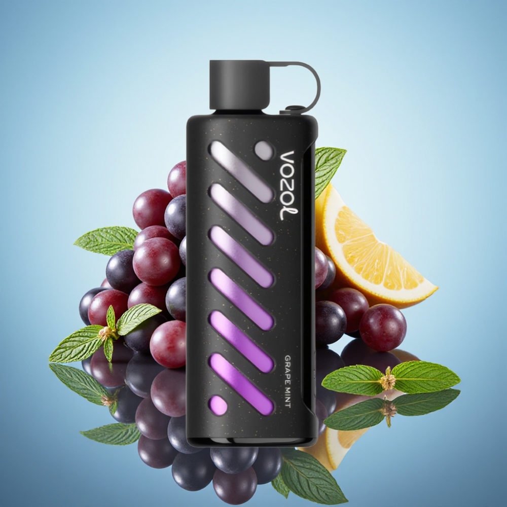 VOZOL Gear Shisha 25000 Puffs 디스포저블 베이프 그레이프 민트 (5mg/ml, 듀얼 메쉬 모드)