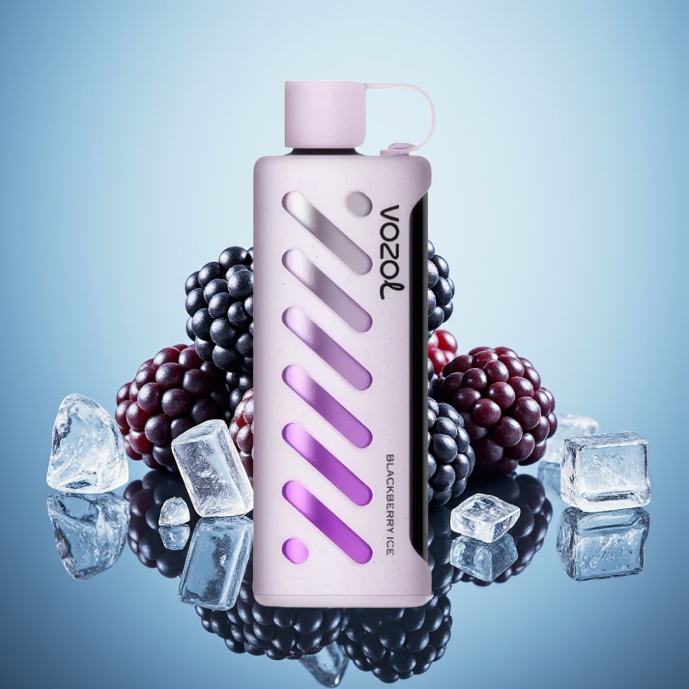 VOZOL Gear Shisha 25000 퍼프 블랙베리 아이스 디스포저블 베이프 S.i.L.C Tech 듀얼 메시