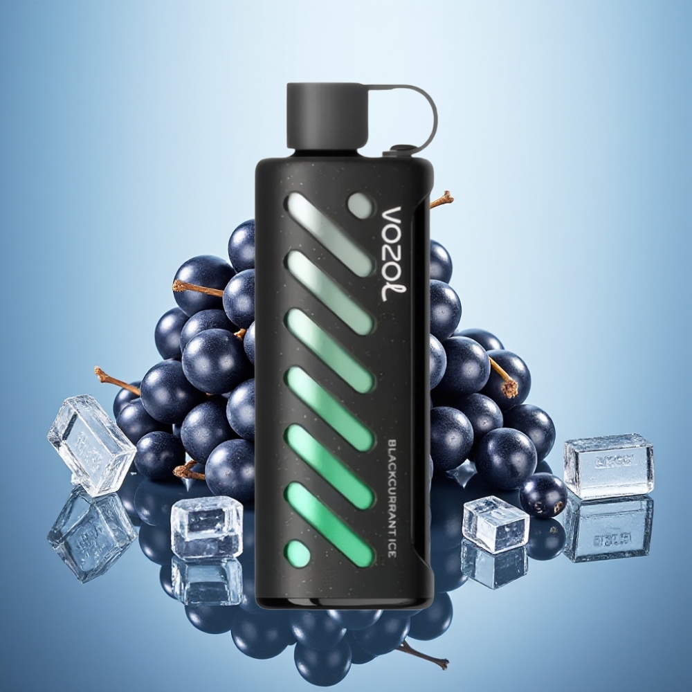VOZOL Gear Shisha 25000 퍼프 블랙커런트 아이스 디스포저블 베이프 S.i.L.C Tech 듀얼 메시