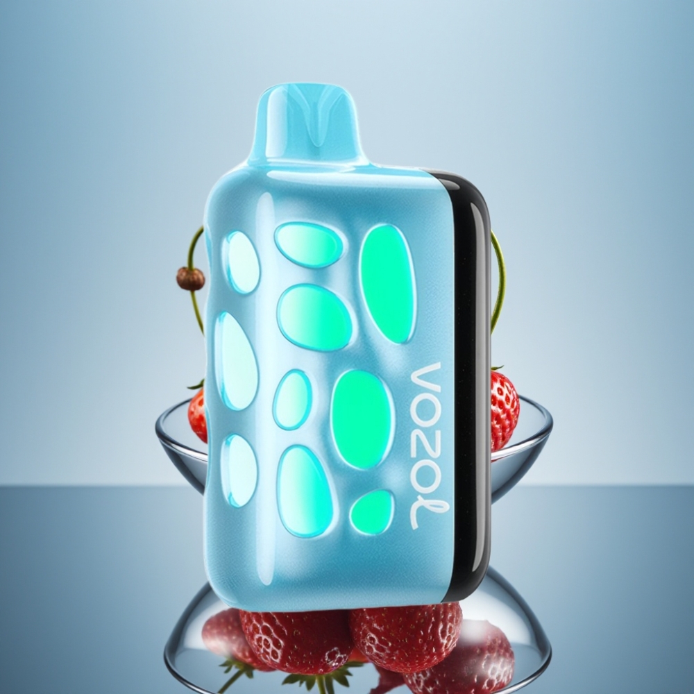 VOZOL RAVE 40000 디스포저블 베이프 체리 스트로베리 - 비트 싱크 파티 모드, 1000mAh