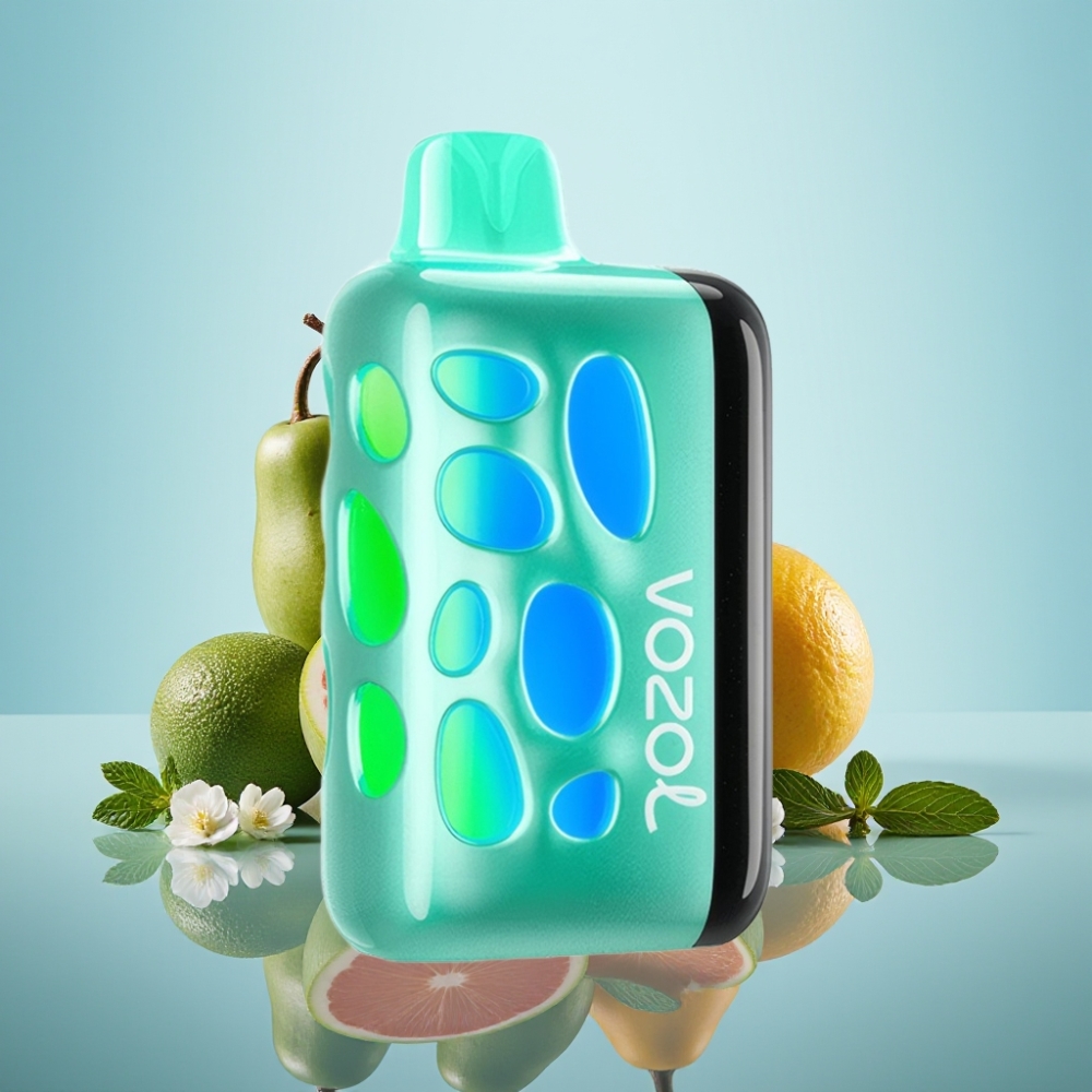 VOZOL RAVE 40000 디스포저블 베이프 쿨 민트 - 270도 빛나는 디자인, 비트 싱크 파티 모드