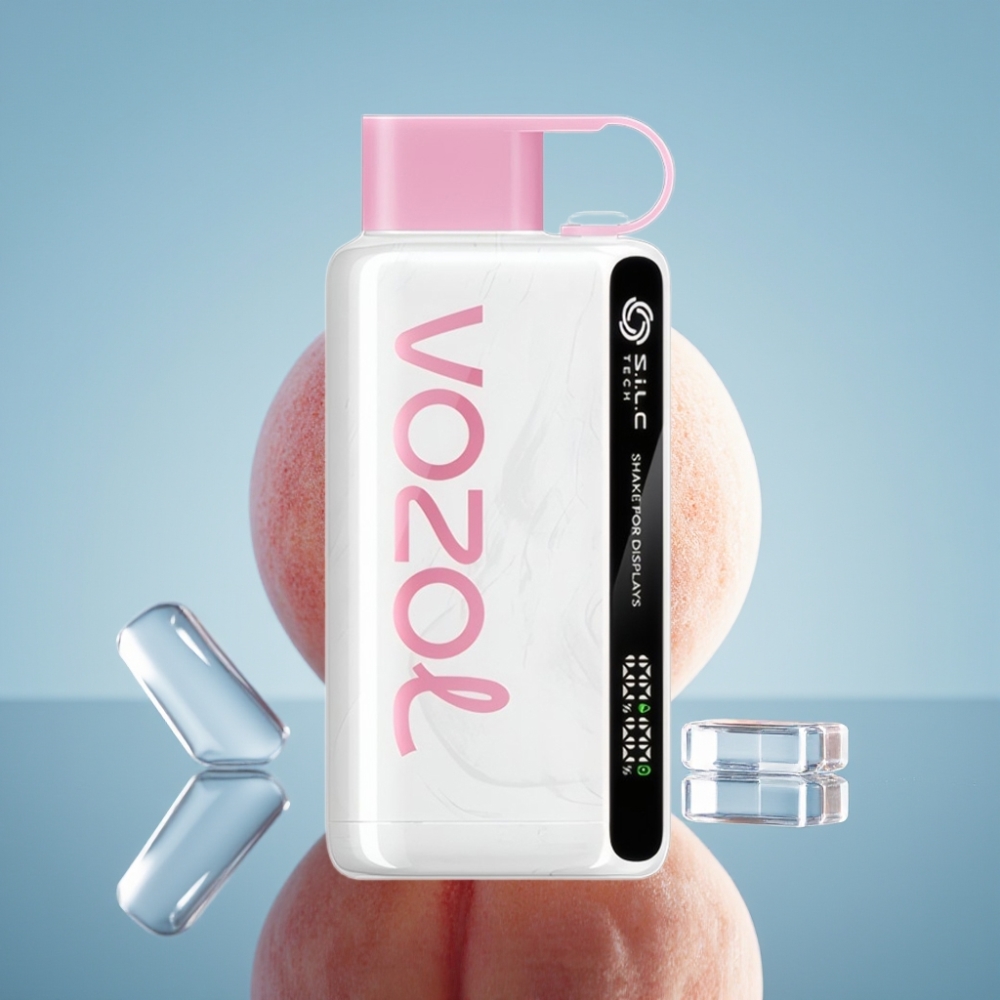 VOZOL STAR 9000/12000 재사용 불가 베이프 피치 아이스, S.i.L.C TECH, 650mAh, 흔들어 표시