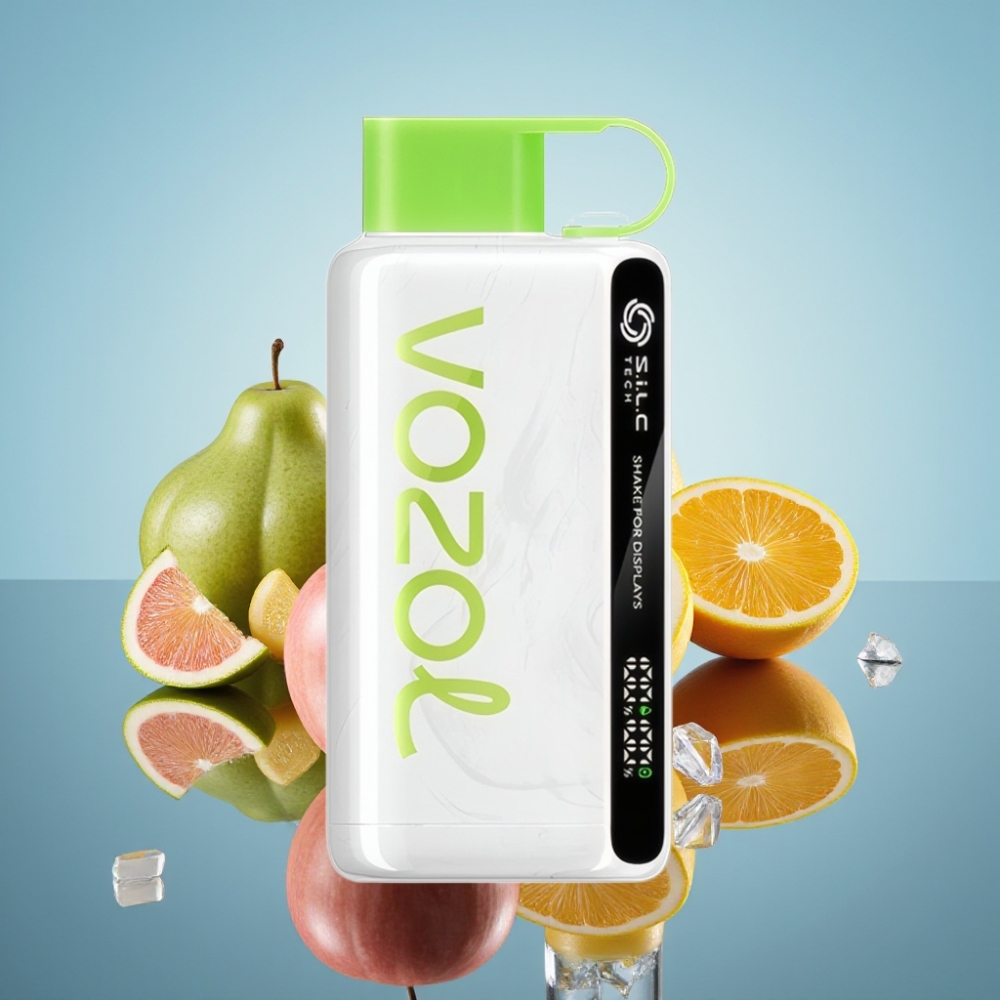 VOZOL STAR 9000/12000 재활용 플라스틱 디스플레이 사과 아이스 일회용 베이프