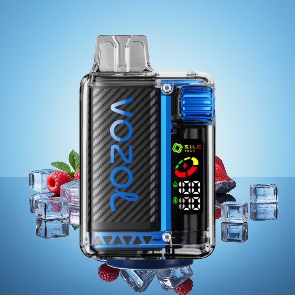 VOZOL Vista 20000 퍼프 재충전형 디스포저블 베이프 블루 레이즈 아이스 650mAh S.i.L.C 듀얼 메시 코일