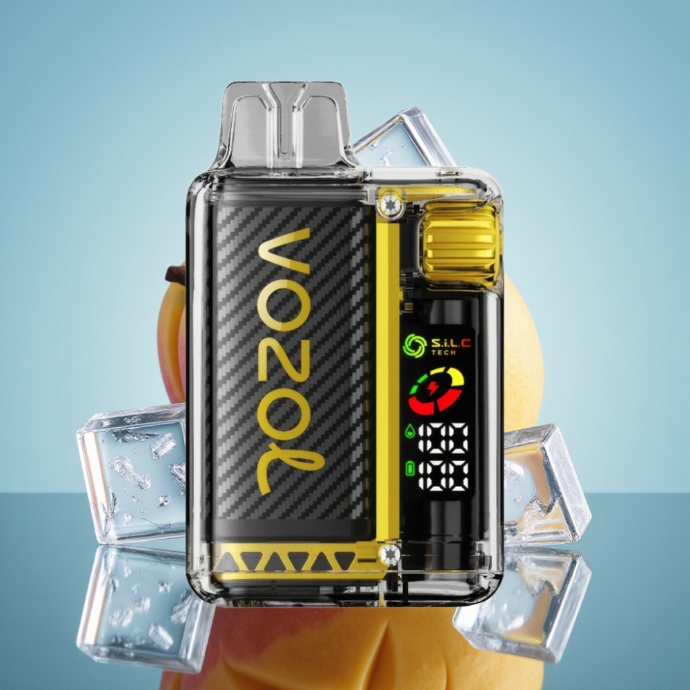 VOZOL Vista 20000 퍼프스 망고 아이스 리차저블 배터리 650mAh S.i.L.C 듀얼 메시 코일